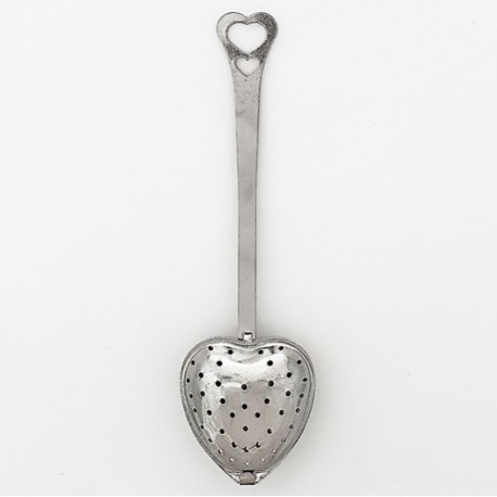 Pince à thé en forme de coeur, en inox.