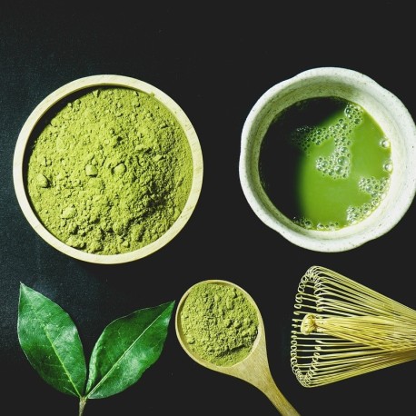 Poudre de thé vert Matcha biologique par