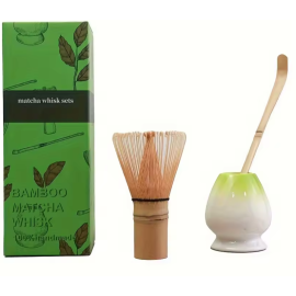 kit coffret matcha debutant fouet chasen support et spatule